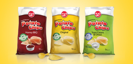 Snacks / Potato Chips Printed Food Packaging Plastic Bags aseptic