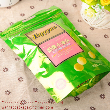 Small Custom Self Seal Food Zipper Plastic Bags / Packaging Stand Up Pouch With Zipper