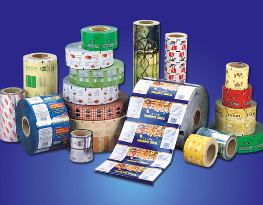 color printed foods packaging plastic film roll for rice,candy,coffee,bread