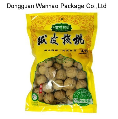 Nut Snack Packaging Standup Food Zipper Pouch With Easy Tearing Notch , Clear Window