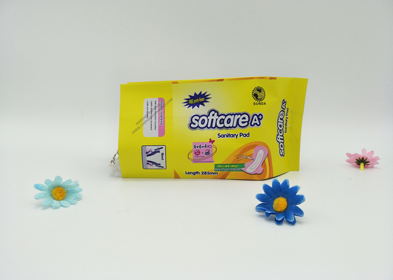 Customize Matte Finished Laminated Aluminum Foil bag Printing for wet tissue Women's sanitary napkin Packaging