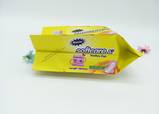 Customize Matte Finished Laminated Aluminum Foil bag Printing for wet tissue Women's sanitary napkin Packaging