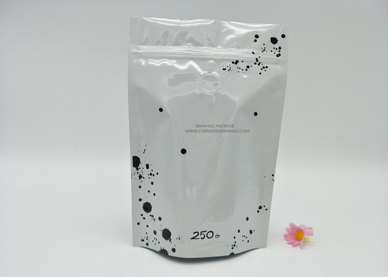 Custom Printing And Dimension Aluminum Laminated Gold Foil Coffee Tea Bag Ziplock Stand Up Pouch Packaging