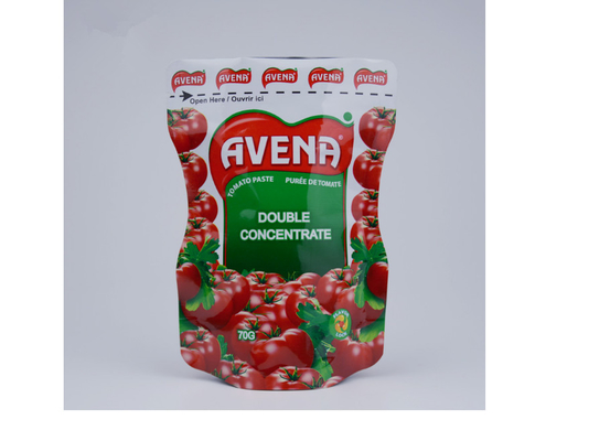 Custom Printed 70g Tomato Sauce Stand Up Packaging Pouch Kethup Spicy Curry Sachet