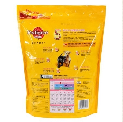 Custom 9 colors Printing Stand Up Ziplock Pet Food Packaging Pouch
