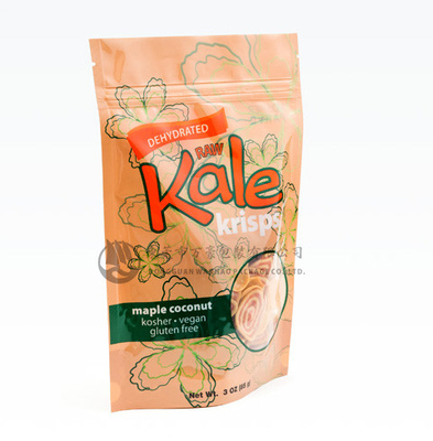 3 OZ Instant Food Zipper Stand Up Pouch Bags / Standing Pouches With Ziplock For Snack Packaging
